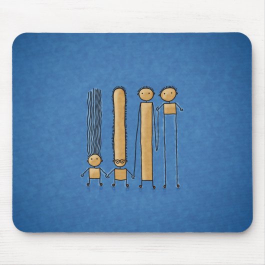 Freunde (Farbe 2) Mousepad (Vorne)