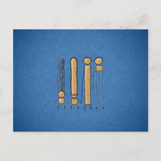 Freunde (Farbe 2) Postkarte (Vorderseite)