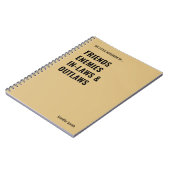 Freunde Feinde in Gesetzen verbieten Funny Notizblock (Linke Seite)