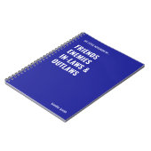 Freunde Feinde in Gesetzen verbieten Funny Notizblock (Linke Seite)