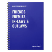 Freunde Feinde in Gesetzen verbieten Funny Notizblock (Vorderseite)