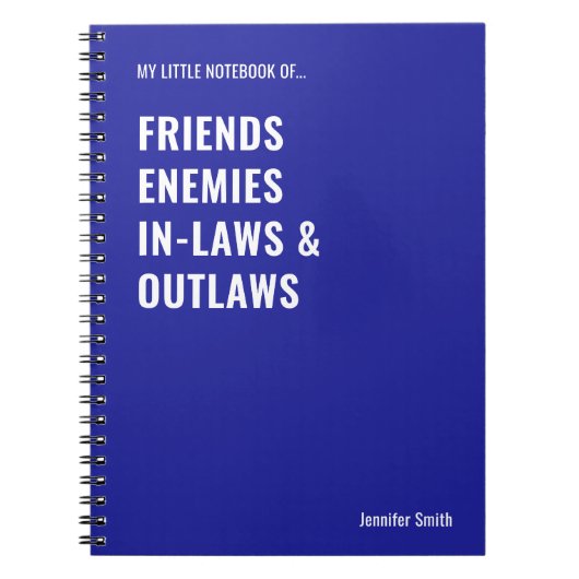 Freunde Feinde in Gesetzen verbieten Funny Notizblock (Vorderseite)