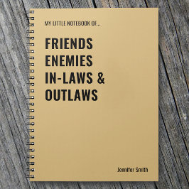 Freunde Feinde in Gesetzen verbieten Funny Notizblock