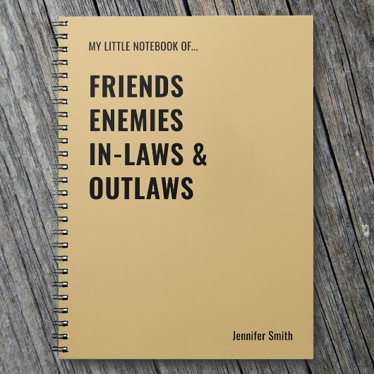 Freunde Feinde in Gesetzen verbieten Funny Notizblock