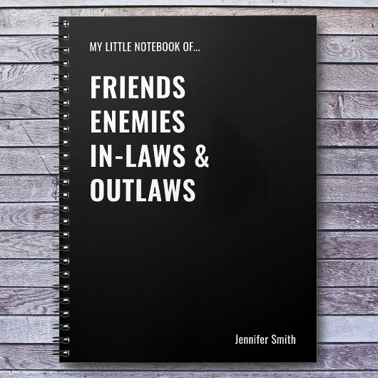 Freunde Feinde in Gesetzen verbieten Funny Notizblock