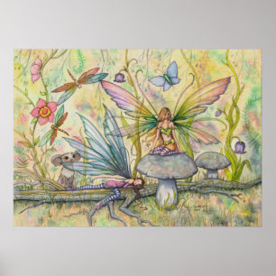 Freunde Flower Fairy Fantasy Art Poster Druck
