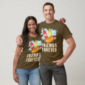 Freunde Forever Hotdog Bun Ketchup Mustard Mayo T-Shirt (Unisex)