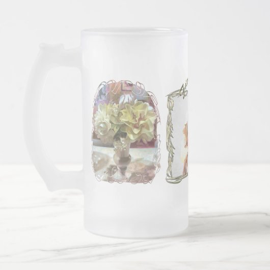 Freunde Forever Spring Blumen PCM1 Mattglas Bierglas (Links)