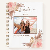 Freunde Foto Pampas Gras rosa Blumenweiß Notizblock (Vorderseite)