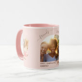 Freunde Foto Pampas Gras Rose Gold rosa Blumen Tasse (Vorderseite Links)