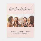 Freunde Foto rosa Fleecedecke (Vorderseite)