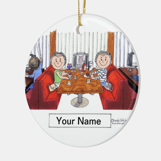 Freunde - Frauen und Frauen Keramikornament (Links)