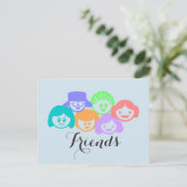 "Freunde" Freundschaft, Postkarte. Postkarte (Stehend Vorderseite)