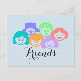"Freunde" Freundschaft, Postkarte. Postkarte