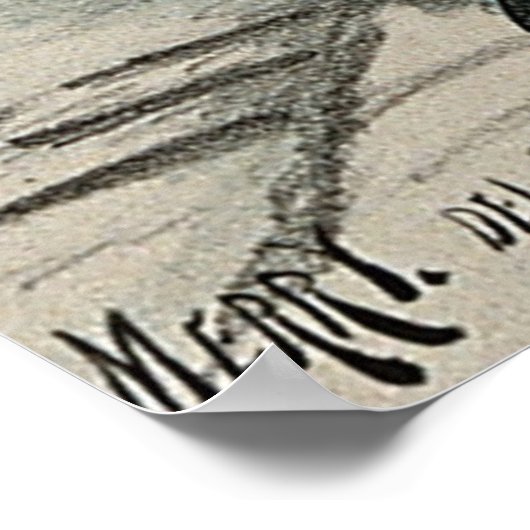 Freunde frohe Weihnachtsfeier Vintag Poster (Ecke)