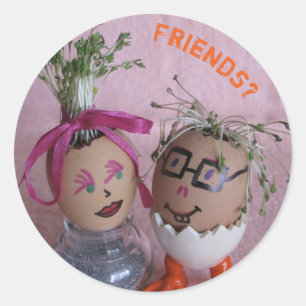 Freunde - Funny Eggmen Couple Stickers