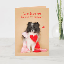 Freunde für ewig Spitz Welpe Valentine Feiertagskarte