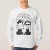 Freunde für ewigen Kaffee T-Shirt (Vorderseite)