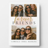 Freunde für immer 3 Foto Collage Keepake Fotoplatte (Vorderseite)