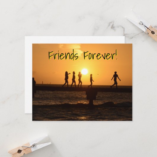 Freunde für immer auf Key West Pier (Vorderseite/Rückseite Beispiel)