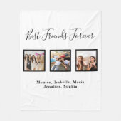 Freunde für immer BESTE FREUNDIN Foto-Namen weiß Fleecedecke (Vorderseite)