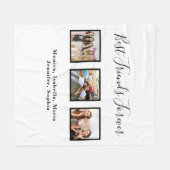 Freunde für immer BESTE FREUNDIN Foto-Namen weiß Fleecedecke (Vorderseite (Horizontal))