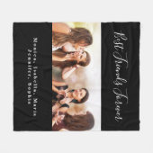 Freunde für immer BESTE FREUNDIN schwarze Fotos Fleecedecke (Vorderseite (Horizontal))