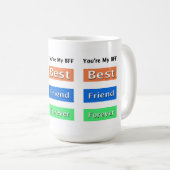 Freunde für immer der beste Freund Kaffeetasse (VorderseiteRechts)