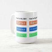 Freunde für immer der beste Freund Kaffeetasse (Vorderseite Links)