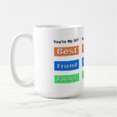 Freunde für immer der beste Freund Kaffeetasse (Links)