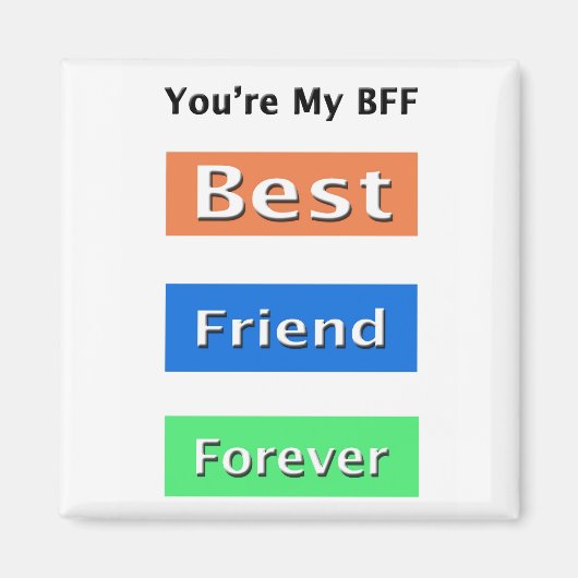 Freunde für immer der beste Freund Magnet (Vorne)