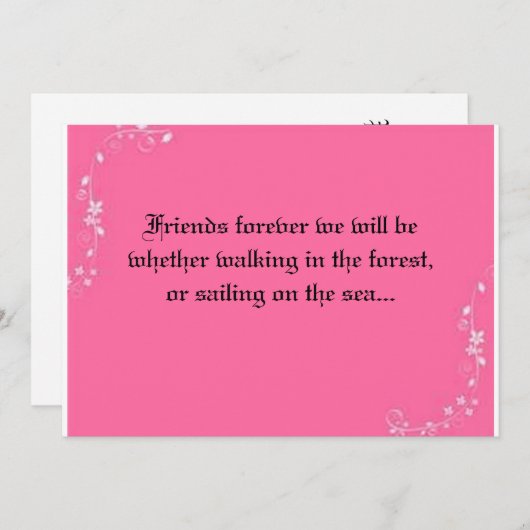 Freunde für immer Einladung zur Hochzeit (Vorne/Hinten)