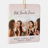 Freunde für immer erröten Foto Keramikornament (Rechts)