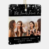 Freunde für immer Foto aus schwarzem Silber Keramikornament (Rechts)