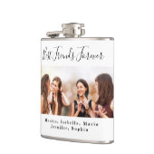 Freunde für immer Foto Namen weiß schwarz Flachmann (Links)