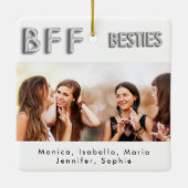 Freunde für immer Foto Silberbestien BESTE FREUNDI Keramikornament (Rückseite)