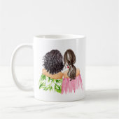 Freunde für immer Geschenk Tasse Schwarzes Haar un (Links)
