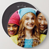 Freunde für immer! großes Foto, Klasse des Button (Vorne & Hinten)