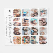 Freunde für immer handgeschriebene Skriptschwerpun Fleecedecke (Vorderseite (Horizontal))