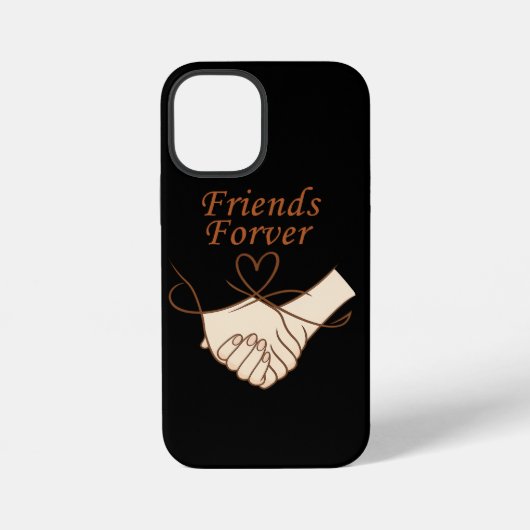 Freunde für immer Heartline Art iPhone 12 Mini Hül Hülle (Rückseite)