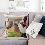 Freunde für immer Junge Hund Kind Foto Kissen<br><div class="desc">Personalisieren und fügen Sie Ihr eigenes Foto Ihres Haustieres. Landschaftsgröße. Mit Text Overlay: Beste Freunde für immer. Weißer Text.</div>