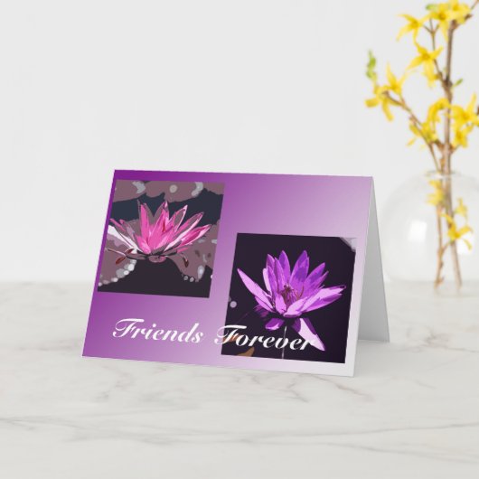 Freunde für immer karte (Gelbe Blume)