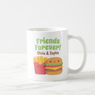 Freunde für immer, Kawaii Fries und Burger Kaffeetasse