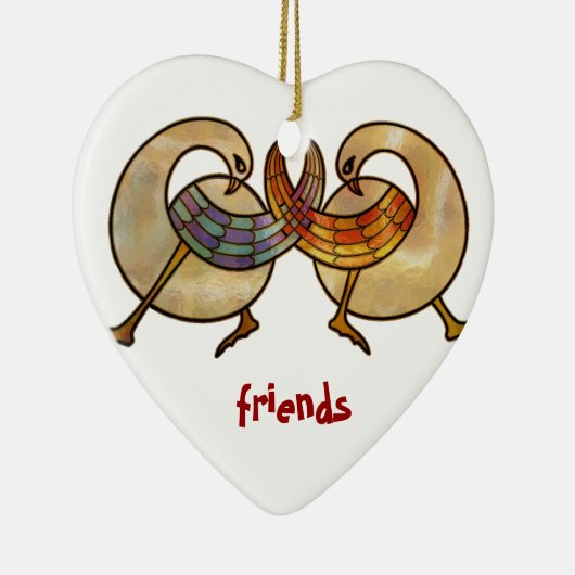 Freunde für immer keramik ornament (Rechts)