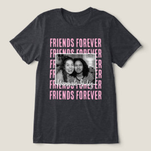 Freunde für immer mit individuellen Namen und Foto Tri-Blend Shirt