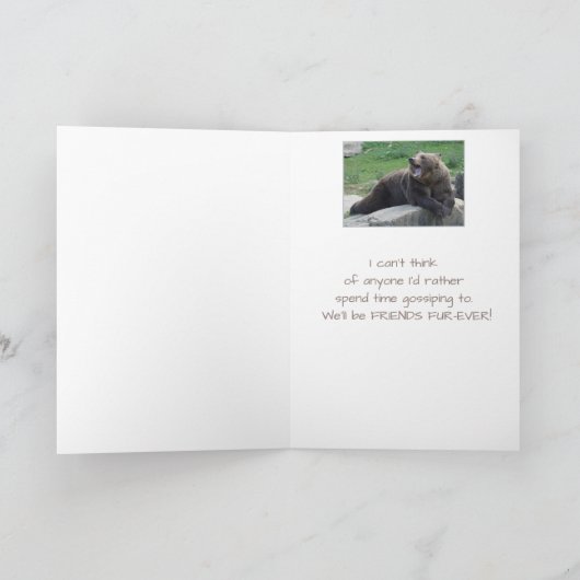 FREUNDE FÜR IMMER ODER Pelz-überhaupt Karte (Innenseite)