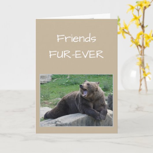 FREUNDE FÜR IMMER ODER Pelz-überhaupt Karte (Gelbe Blume)