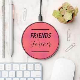 "Freunde für immer" Phrase Pink und Lila Hintergru