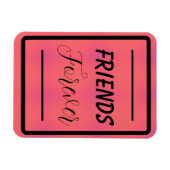 "Freunde für immer" Phrase Pink und Lila Hintergru Magnet (Horizontal)