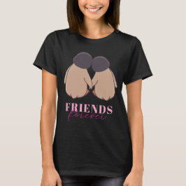Freunde für immer Pinguin Damen T-Shirt - Dunkel